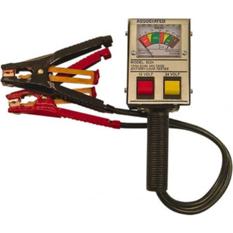 Associated Equipment 12/24 Volt Battery Load Tester 0 to 1,000 CCA Range, 2 ft. Cable 6024 - 33339953