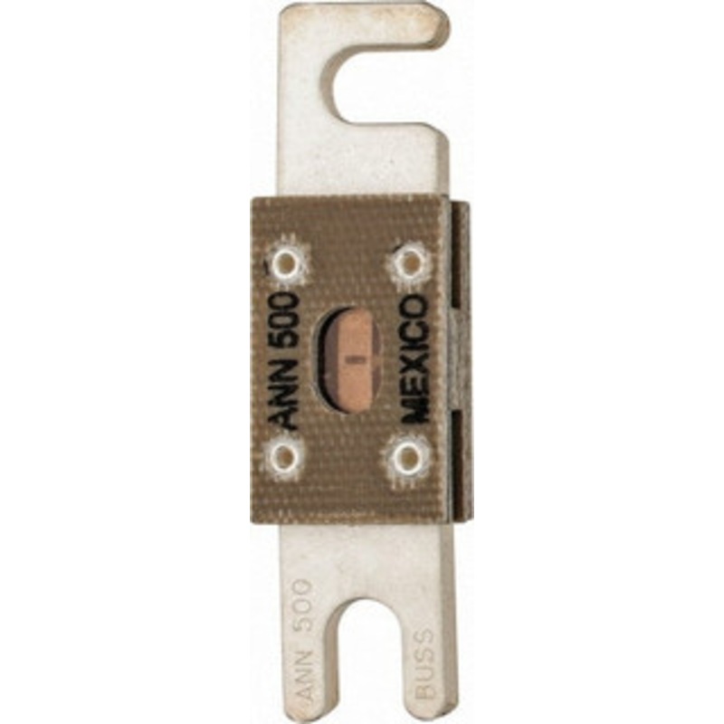 Bussmann 500 Amp Non-Time Delay Fast-Acting Forklift & Truck Fuse 125VAC, 80VDC, 3.18 Long x 0.75 Wide, Littelfuse CNN500, Bussman ANN-500, Ferraz Shawmut CNN500 ANN-500 - 75270686