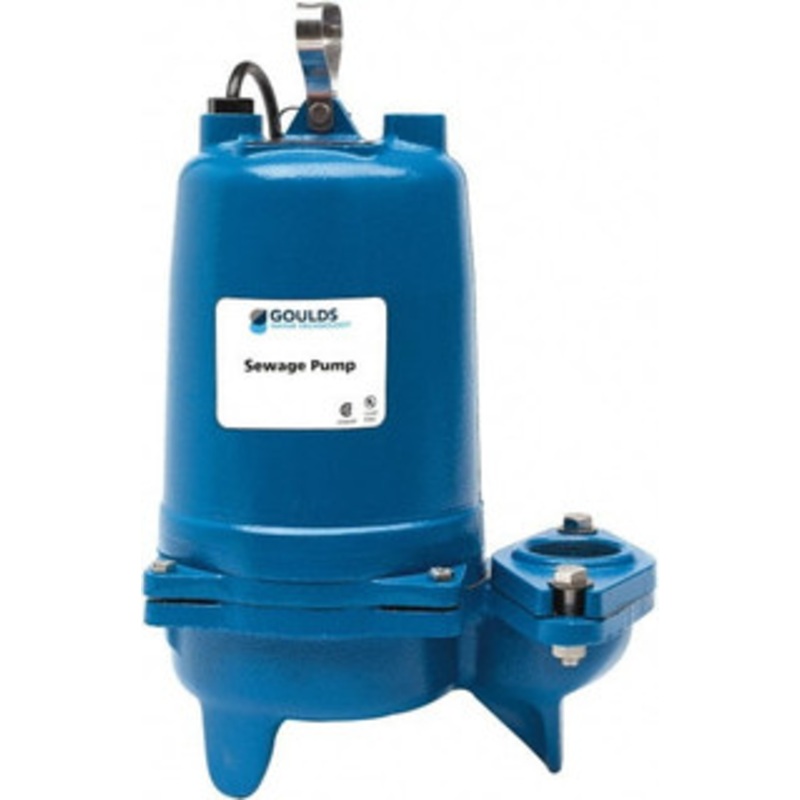 Goulds Water Technology 1/3 hp, 12.4 Amp Rating, 115 Volt, 60 Hz, Single Speed Continuous Duty Sewage Pump 2 Outlet, Cast Iron Housing, 1 Phase, 2 Max Solid, Built-In Overload with Automatic Reset WS0311BHF - 61178752