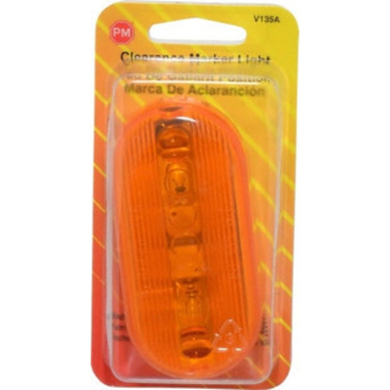 Peterson Manufacturing 4-1/8 Long x 2 Wide, Amber Lens & Reflector Plastic, 12 Volt V135A - 06884597