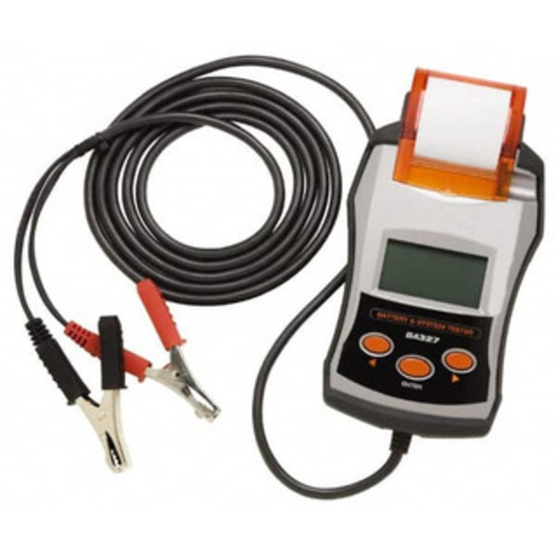 SOLAR 6 to 24 Volt Digital Battery & System Tester with Integrated Printer 40 to 2,000 CCA Range, 10 ft. Cable BA327 - 07033723