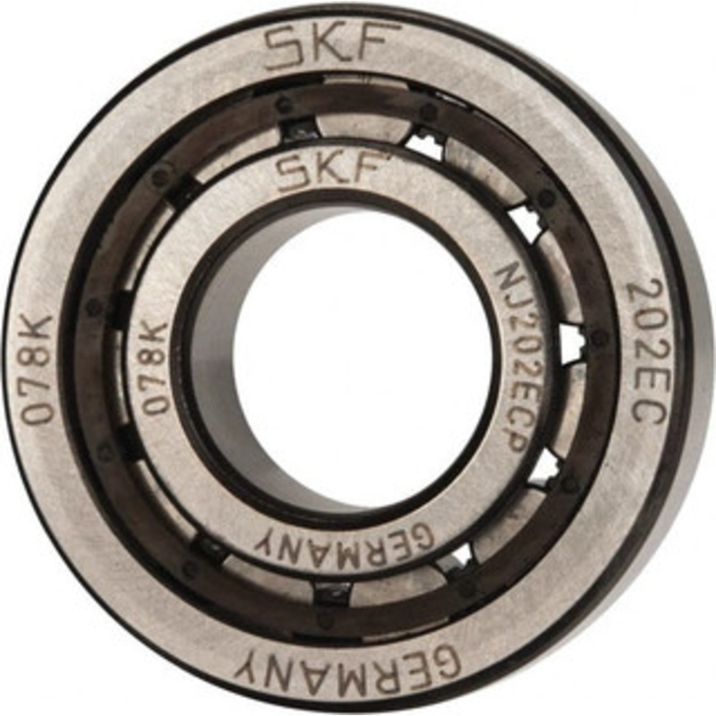 SKF 15mm Bore Diam, 35mm Outside Diam, 11mm Wide Cylindrical Roller Bearing 12,500 N Dynamic Capacity, 10,200 Lbs. Static Capacity NJ 202 ECP - 43340678