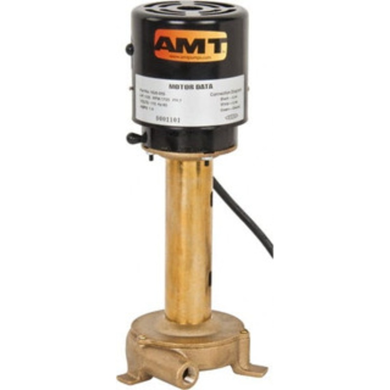 AMT Pump 1.5 Amp, 115 Volt, 1/25 hp, 1 Phase, 1,725 RPM, Immersion Machine Tool & Recirculating Pump 8 GPM, 3/4 Inlet, 5 psi, 12.4 Overall Height, NPT Thread, Brass Impeller, TEFC Motor 4230-999-97 - 82505090
