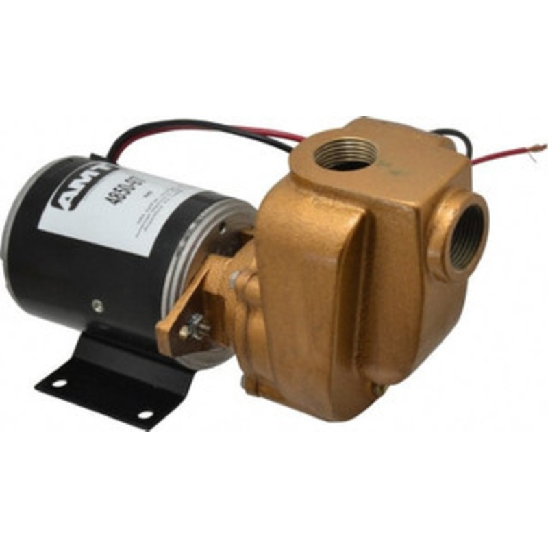 AMT Pump 12 Volt, 1/8 hp, 3/4 Inlet, Bronze Utility Pump 14 Max Head Pressure, 3/4 Inch Outlet 4851-999-97 - 09277328