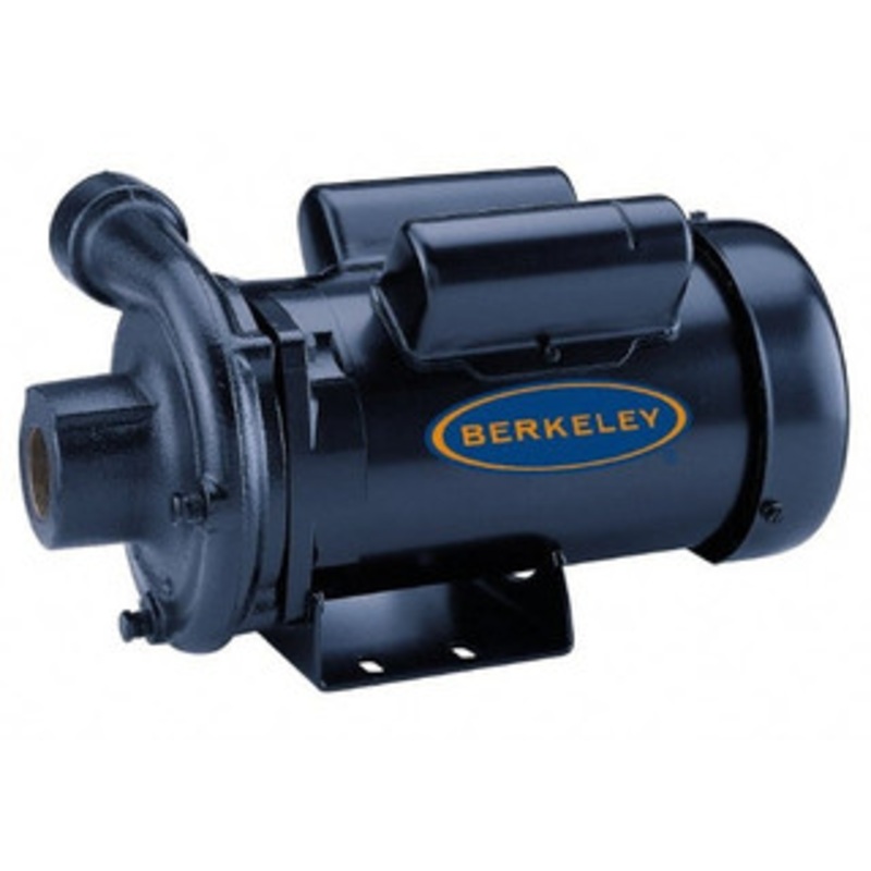 Berkeley Pump 230 Volt 2 hp 1 Phase TEFC Cast Iron AC Straight Pump 1-1/2 Inlet x 1-1/4 Outlet, 131 Max Head psi S39524 - 09397050