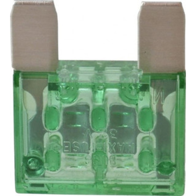Bussmann 30 Amp, 32 VDC, Bussmann MAX-30, Fast Acting Automotive Fuse 1.35 Long, Green, Littlefuse MAX30, Ferraz Shawmut AF3-30 MAX-30 - 71918361