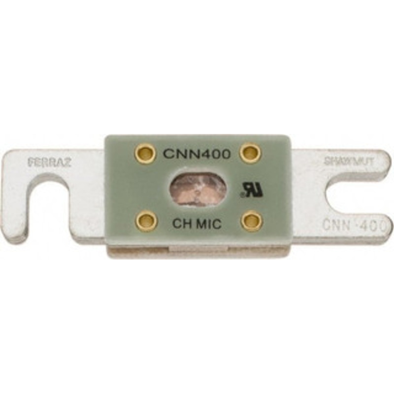 Ferraz Shawmut 400 Amp Visible Link Flat Forklift & Truck Fuse 125VAC, 48VDC, 3.18 Long x 0.75 Wide, Littelfuse CNN400, Bussman ANN400, Ferraz Shawmut CNN400 CNN400 - 54012620