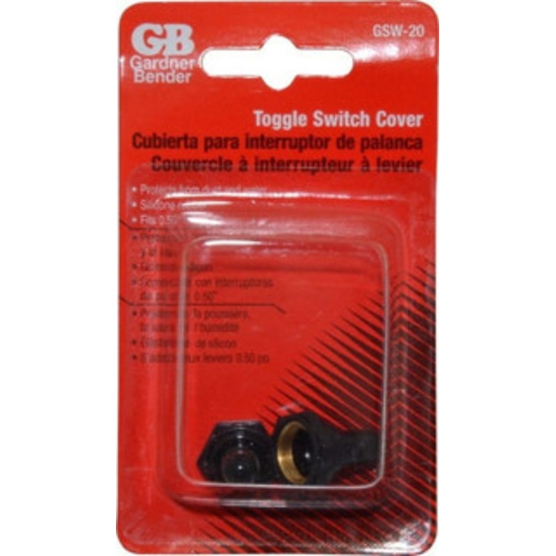 Gardner Bender 12 Volt, Toggle Boot 1 Switch, Black GSW-20 - 03272739