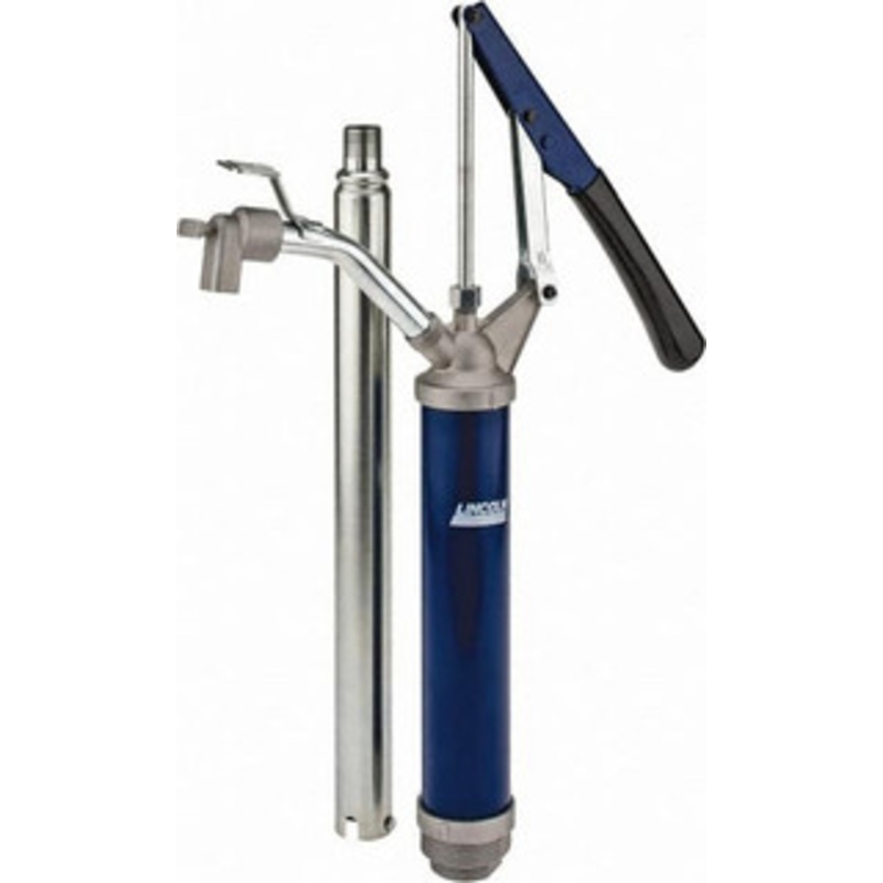 Lincoln 4.5 Strokes per Gal, 3/4 Outlet, 2 GPM, Brass Hand Operated Barrel Lift Pump 14 oz per Stroke, 17 OAL, For 15 to 55 Gal Drums, For Paint Thinners & Petrolem Based Media 1340 - 55374177