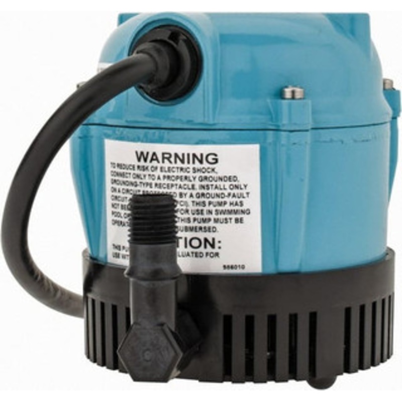 Little Giant 1/200 HP, 3 psi, Aluminum Miniature Submersible Pump 1/4 Inch Outlet, 6 Ft. Long Power Cord, 1.1 Amp 500203 - 09278524