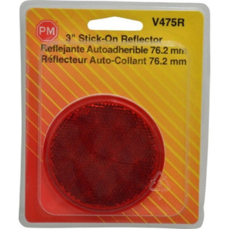 Peterson Manufacturing 3 Diam, Red Lens & Reflector Plastic V475R - 06885008
