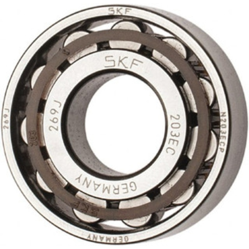 SKF 17mm Bore Diam, 40mm Outside Diam, 12mm Wide Cylindrical Roller Bearing 17,200 N Dynamic Capacity, 14,300 Lbs. Static Capacity N 203 ECP - 43340694