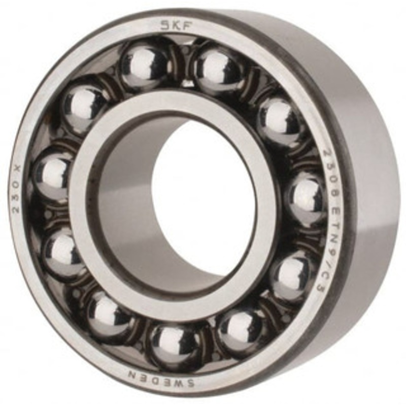 SKF 40mm Bore Diam, 90mm OD, Open Self Aligning Radial Ball Bearing 33mm Wide, 2 Rows, Round Bore, 3,600 Lb Static Capacity, 12,100 Lb Dynamic Capacity 2308 ETN9/C3 - 81372971