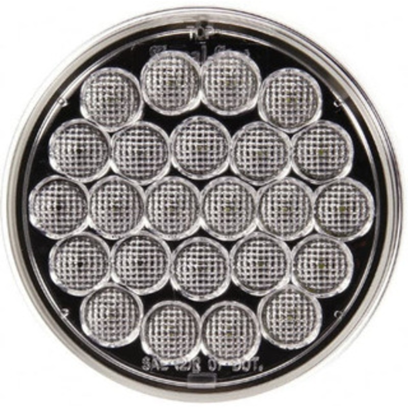 Truck-Lite 4 Long Back-Up Light 12 Volt, LED, Round Lens, Clear 4060C - 39603402