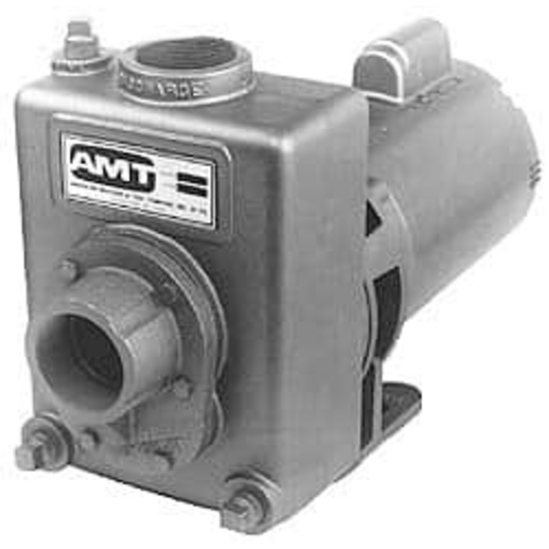 AMT Pump 115/230 Volt, 1 Phase, 1-1/2 HP, Self Priming Centrifugal Pump 1-1/2 Inch Inlet, 93 Head Pressure, Cast Iron Housing and Impeller 2821-999-95 - 09274143