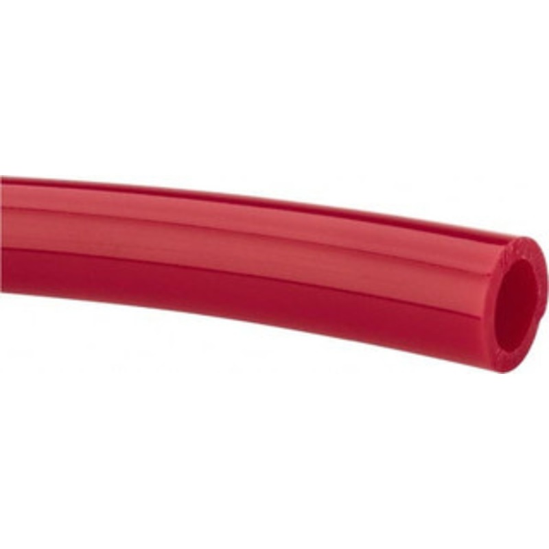 Coilhose Pneumatics 10mm OD, Cut to Length Polyurethane Tube Red, 145 Max psi, 95 Hardness PT1017-500R - 48693386