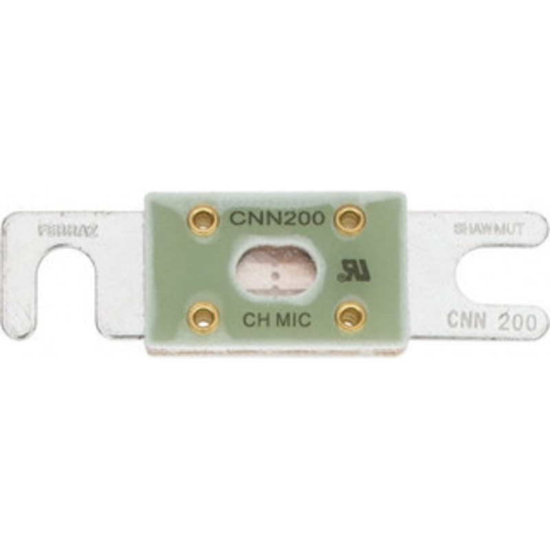 Ferraz Shawmut 200 Amp Visible Link Flat Forklift & Truck Fuse 125VAC, 48VDC, 3.18 Long x 0.75 Wide, Littelfuse CNN200, Bussman ANN200, Ferraz Shawmut CNN200 CNN200 - 54012554