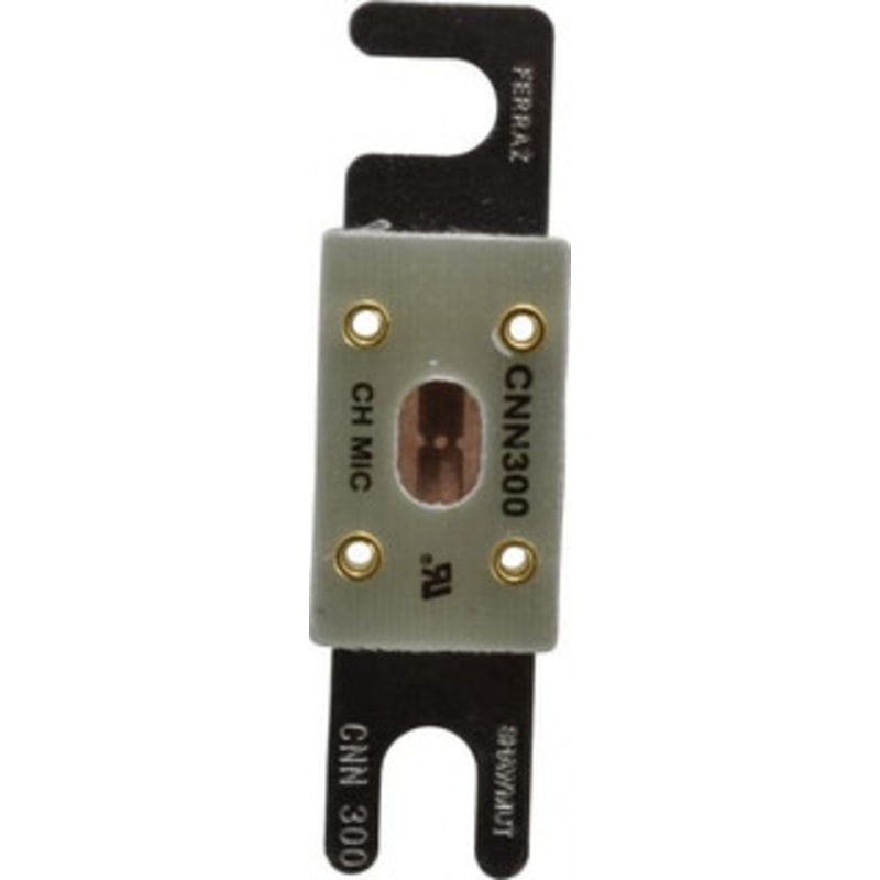 Ferraz Shawmut 300 Amp Visible Link Flat Forklift & Truck Fuse 125VAC, 48VDC, 3.18 Long x 0.75 Wide, Littelfuse CNN300, Bussman ANN300, Ferraz Shawmut CNN300 CNN300 - 54012596