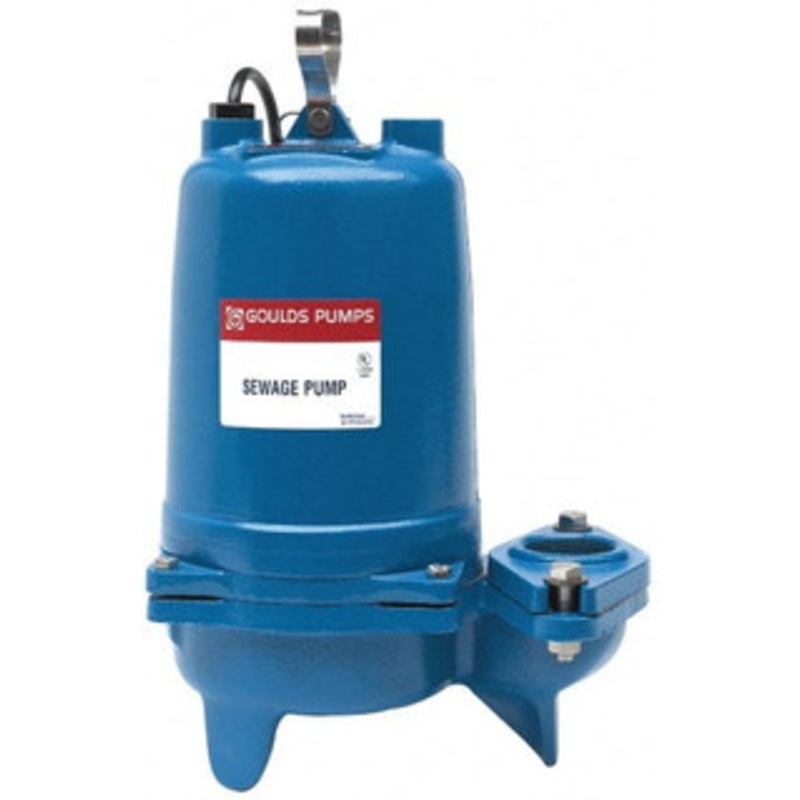 Goulds Water Technology 1/2 hp, 14.5 Amp Rating, 115 Volt, 60 Hz, Capacitor Start Sewage Pump Cast Iron Housing, 1 Phase WS0511B - 02024214
