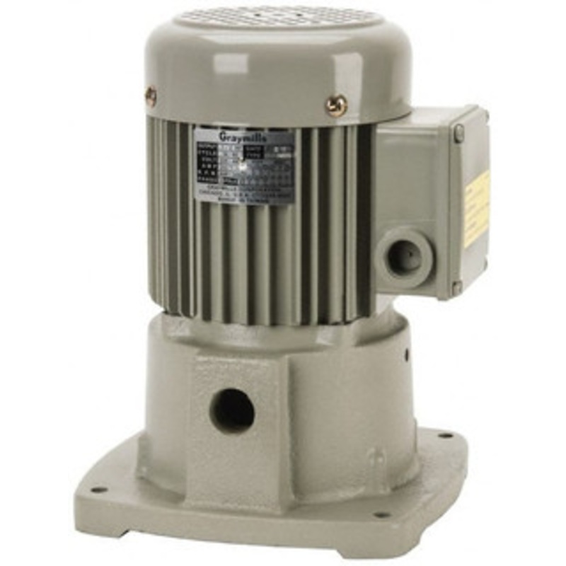 Graymills 230/460 Volt, 1/2 hp, 3 Phase, 3,450 RPM, Cast Iron Suction Machine Tool & Recirculating Pump 32 GPM, 3/4 Inlet, 19 psi, 8-1/2 Long x 7-3/8 Mounting Flange Width, 11-1/32 Overall Height, NPT Thread, Aluminum Impeller IMS50-F - 80030281
