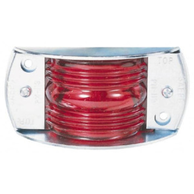 Peterson Manufacturing 4-1/2 Long x 2-3/16 Wide, Red Lens & Reflector Steel, 12 Volt 119R - 06884092
