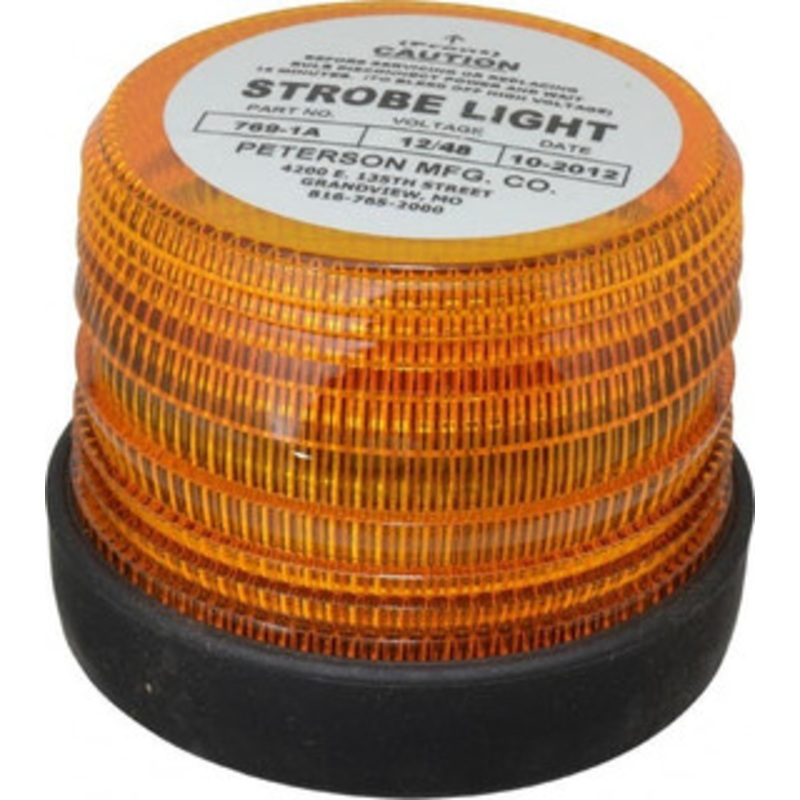 Peterson Manufacturing 5-1/2 Diam, Amber Lens & Reflector Plastic, 12 Volt 769-1A - 06884464