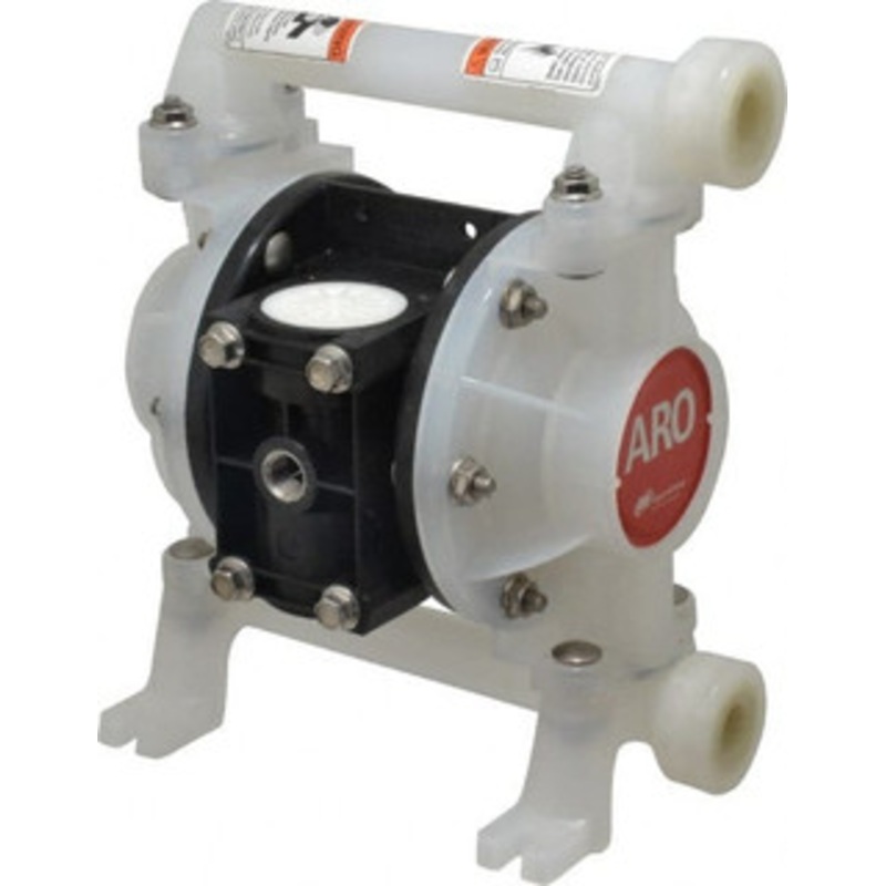 ARO Fluid Management 3/8 NPT, Nonmetallic, Air Operated Diaphragm Pump PTFE Diaphragm, Polypropylene Housing PD03P-APS-PTT - 60600103