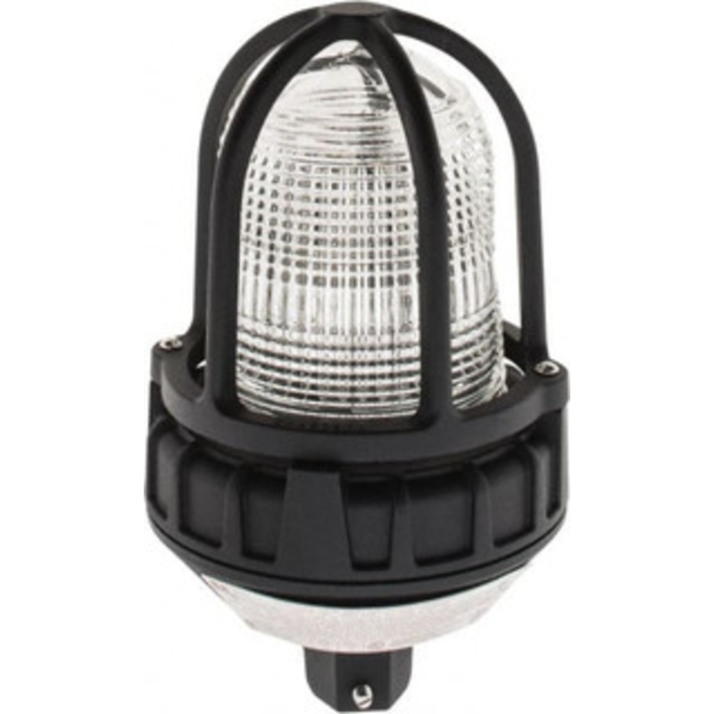 Federal Signal 120 VAC, 4X NEMA Rated, Strobe Tube, Clear, Strobe Light 80 Flashes per min, 3/4 Inch Pipe, 5-1/2 Inch Diameter, 9-1/4 Inch High, IP66 Ingress Rating, Pipe Mount 151XST-120C - 54028493