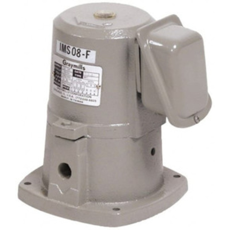 Graymills 230/460 Volt, 1/8 hp, 3 Phase, 3,450 RPM, Cast Iron Suction Machine Tool & Recirculating Pump 9.5 GPM, 3/8 Inlet, 6 psi, 5-1/2 Long x 5-1/2 Mounting Flange Width, 7-3/32 Overall Height, NPT Thread, Plastic Impeller IMS08-F - 80030224