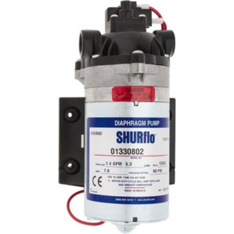 Pentair 1/10 HP, 3/8 Inlet Size, 3/8 Outlet Size, Demand Switch, Diaphragm Spray Pump 12 Input Voltage, Polypropylene, 1.40 Max GPM 8000-543-236 - 01330802