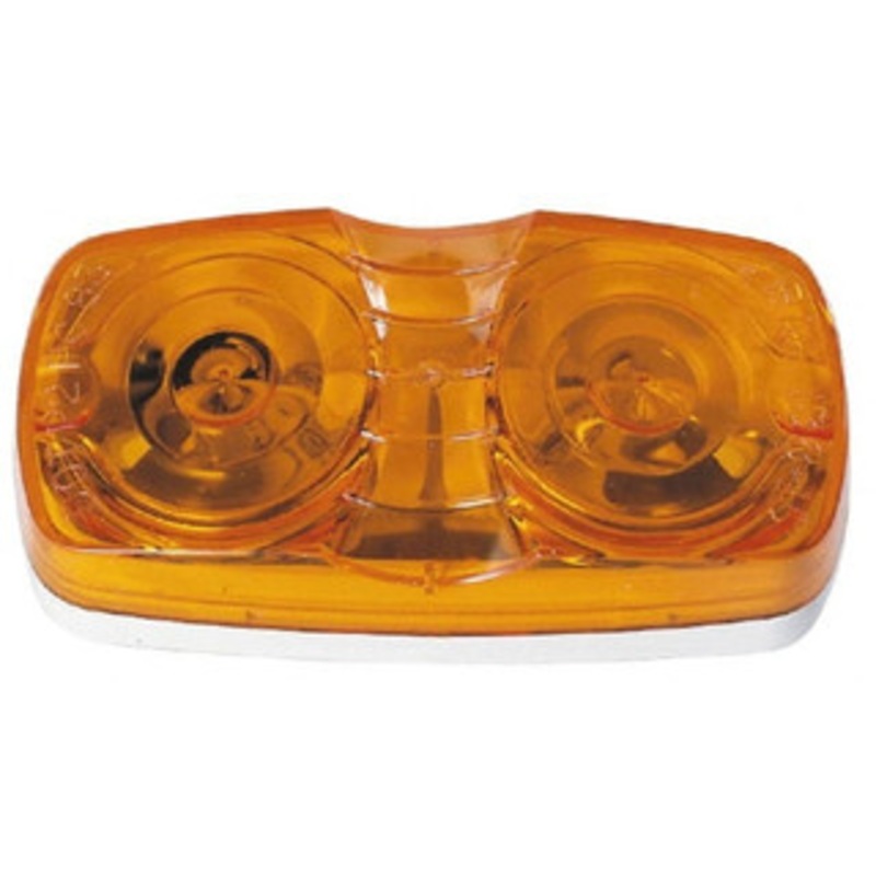 Peterson Manufacturing 4 Long x 2 Wide, Amber Lens & Reflector Plastic, 12 Volt V138A - 06884613