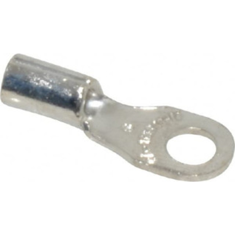 Thomas & Betts 18-14 AWG Noninsulated Crimp Connection D Shaped Ring Terminal #6 Stud, 0.72 OAL x 1/4 Wide, Tin Plated Copper Contact B14-6 - 54064167