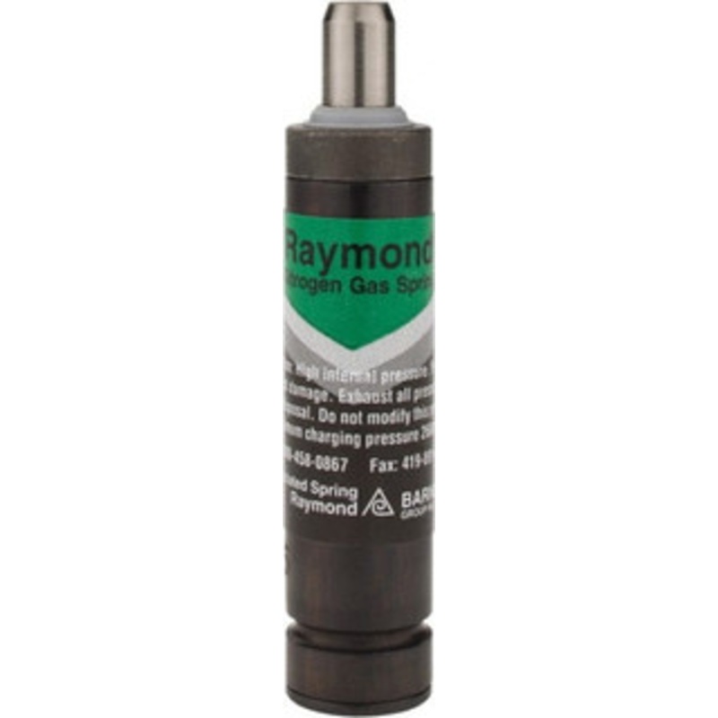 Associated Spring Raymond 12mm Diam, 25mm Max Stroke, Black Nitrogen Gas Spring Cylinder 65mm Body Length, 92mm OAL, User Defined Full Stroke Spring Force, 2,600 psi Initial Charge R12-025  BK - 00015321