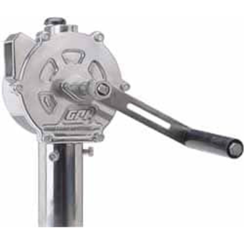 GPI Great Plains Industries 3/4 Outlet, 10 GPM, Aluminum Hand Operated Rotary Pump For 15, 30 & 55 Gal Drums, For Diesel Fuel, Kerosene, Medium Weight Oils & Gasoline 123000-06 - 04653820