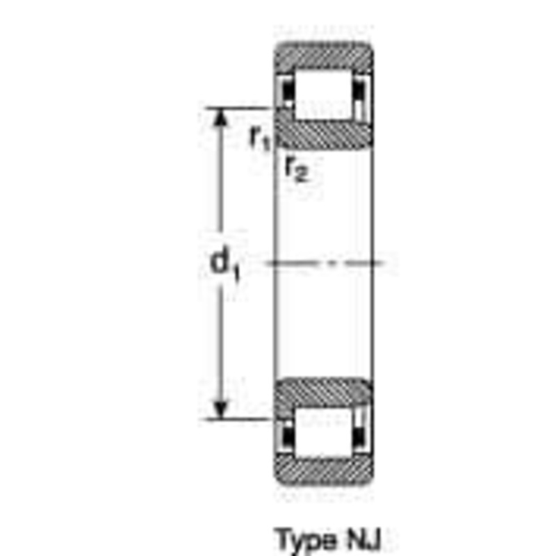 SKF 80mm Bore Diam, 140mm Outside Diam, 26mm Wide Cylindrical Roller Bearing 138,000 N Dynamic Capacity, 166,000 Lbs. Static Capacity NJ 216 ECP - 43343060