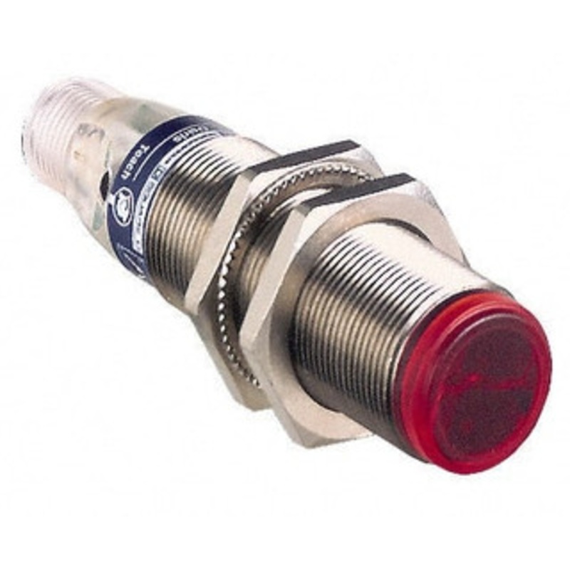 Telemecanique Sensors 4 Pin M12 Connector, 0.6m Nominal Distance, Shock and Vibration Resistant, Diffused Photoelectric Sensor 12 to 24 VDC, 500 Hz, Nickel Plated Brass, 2.99 Inch Long x 0.71 Inch Wide XUB5BPANM12 - 59759373