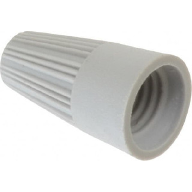 Thomas & Betts 1, 22 &#43 & 1, 20 to 2, 16 AWG, 300 Volt, Corrosion Resistant, Standard Twist on Wire Connector Gray 329-BP - 08690968