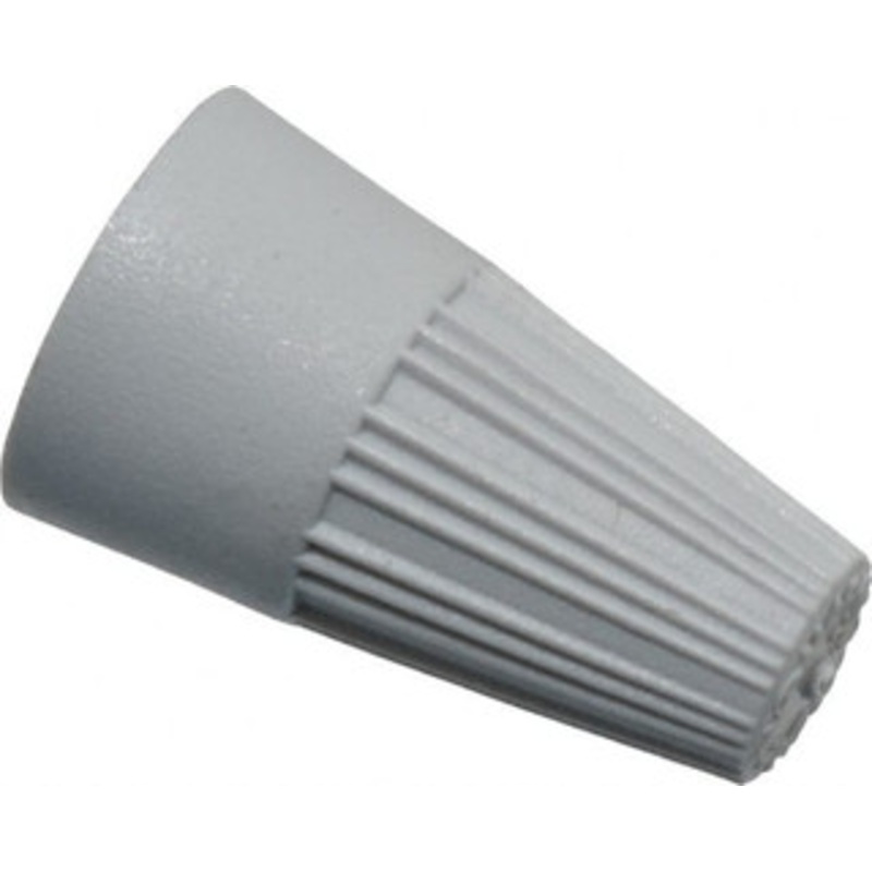 Thomas & Betts 1, 22 &#43 & 1, 20 to 2, 16 AWG, 300 Volt, Corrosion Resistant, Standard Twist on Wire Connector Gray 329-P - 54043385