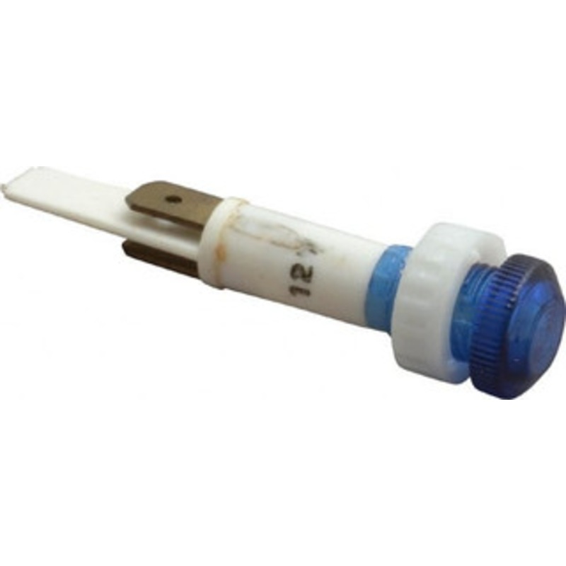 ACI Advance Controls, Inc. 12 V Blue Lens Indicating Light Round Lens, Blade Connector, 52.6 OAL x 13.5 Wide 114878 - 06045959