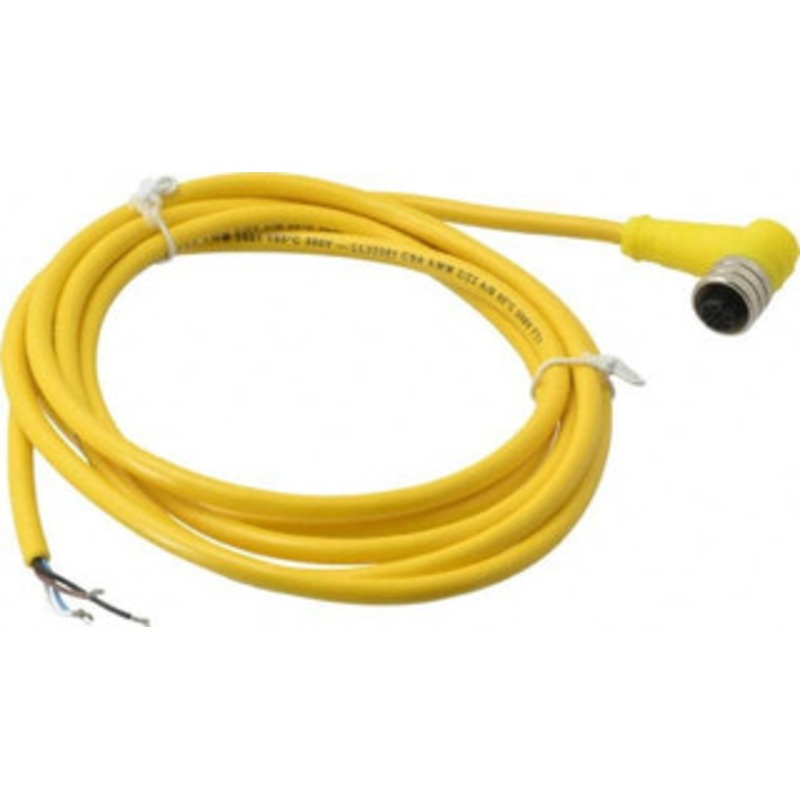 Brad Harrison - Molex 4 Amp, M12 Female 90 to Pigtail Cordset Sensor and Receptacle 250 VAC/VDC, 2m Cable Length, IP67 Ingress Rating 804001A09M020 - 09541194