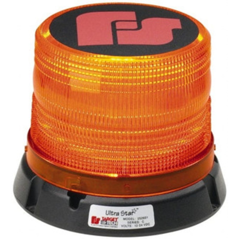 Federal Signal Class I Candelas, 95, 120 & 60 FPM, Permanent 1 Pipe Mount Emergency LED Beacon Light Assembly Powered by 12 to 24 Volts, Amber 252650-02SC - 89255939