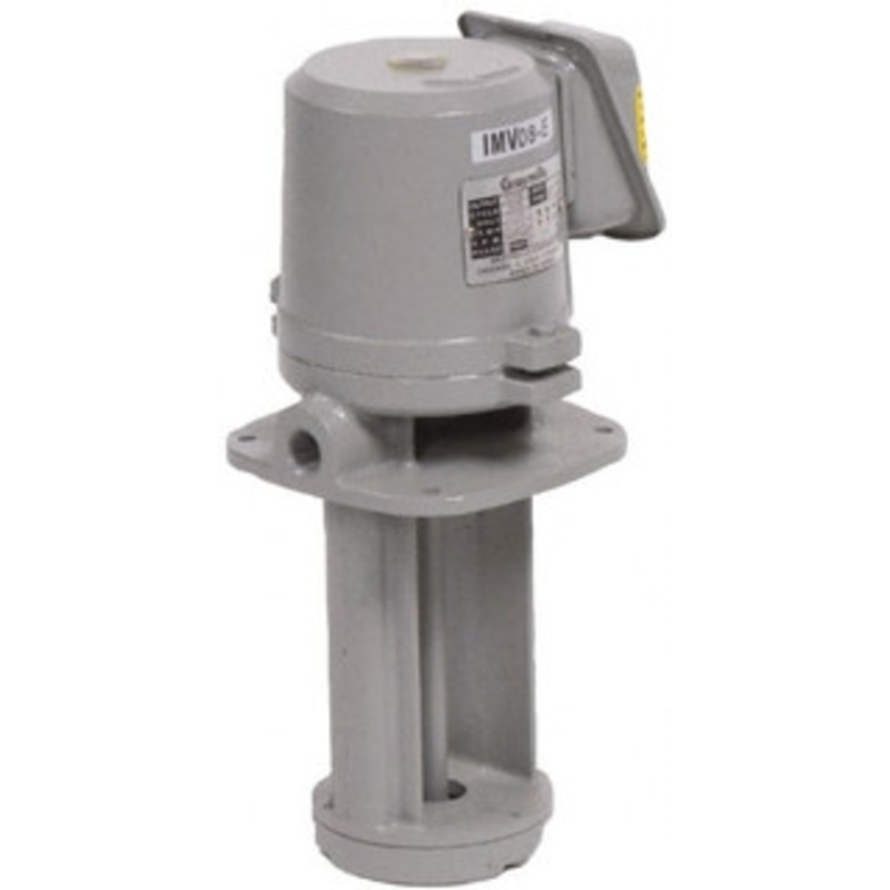 Graymills 3/1.5 Amp, 115/230 Volt, 1/4 hp, 1 Phase, 3,450 RPM, Cast Iron Immersion Machine Tool & Recirculating Pump 20 GPM, 14 psi, 4-3/8 Long x 4-3/8 Mounting Flange Width, 14-5/8 Overall Height, NPT Thread, Plastic Impeller IMV25E - 82306077