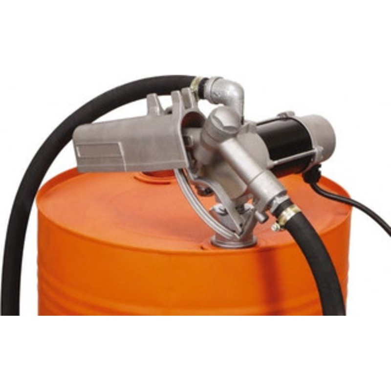 PROLUBE 12 GPM, 3/4 Hose Diam, Kerosene & Diesel Pump Aluminum Die Cast Pump, 3/4 Inlet, 3/4 Outlet, 12 VDC, 9.84 ft. Hose Length, 1/4 hp EDP/12MD/ST - 54251723
