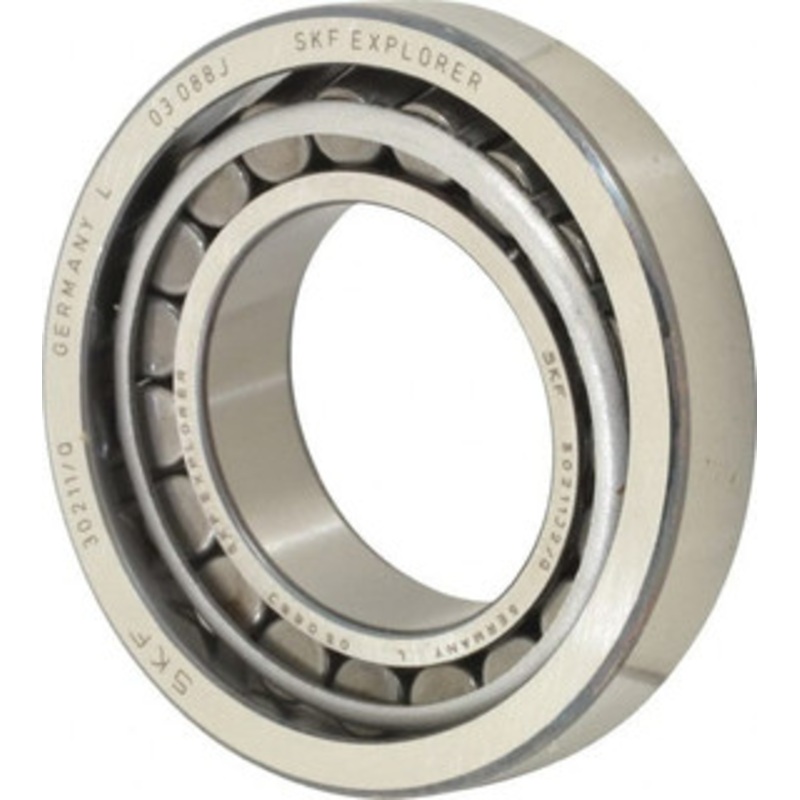 SKF 55mm Bore Diam, 100mm OD, 22.75mm Wide, Tapered Roller Bearing 89,700 N Dynamic Load Capacity, 106,000 N Static Load Capacity 30211 J2/Q - 43337443