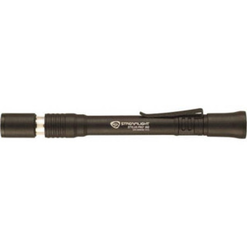 Streamlight White LED Bulb, 65 Lumens, Mini Flashlight Black Aluminum Body, 2 AAA Alkaline Batteries Included 66218 - 66992462