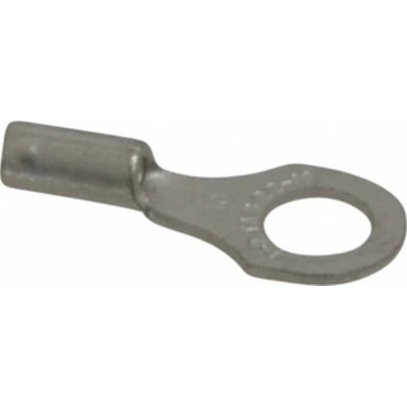 Thomas & Betts 22-16 AWG Noninsulated Crimp Connection D Shaped Ring Terminal #10 Stud, 3/4 OAL x 0.31 Wide, Tin Plated Copper Contact A18-10 - 54064902