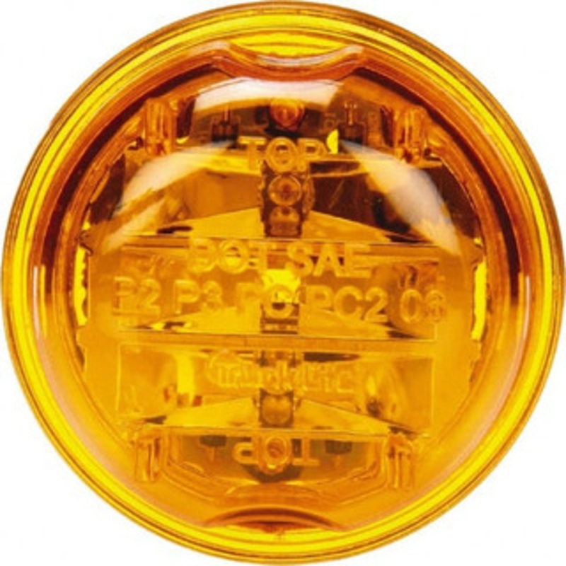 Truck-Lite 2 Long Marker Clearance 12 Volt, LED, Round Lens, Yellow 30275Y - 39603279
