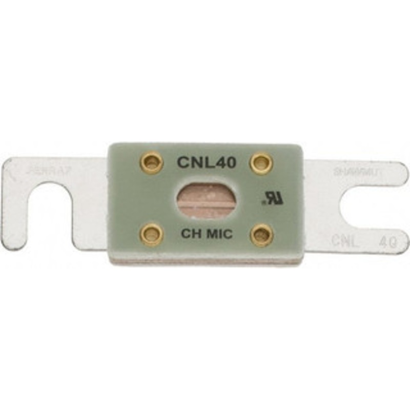 Ferraz Shawmut 40 Amp Visible Link Flat Forklift & Truck Fuse 32VAC, 32VDC, 3.18 Long x 0.75 Wide, Littelfuse CNL40, Bussman ANL40, Ferraz Shawmut CNL40 CNL40 - 54012265