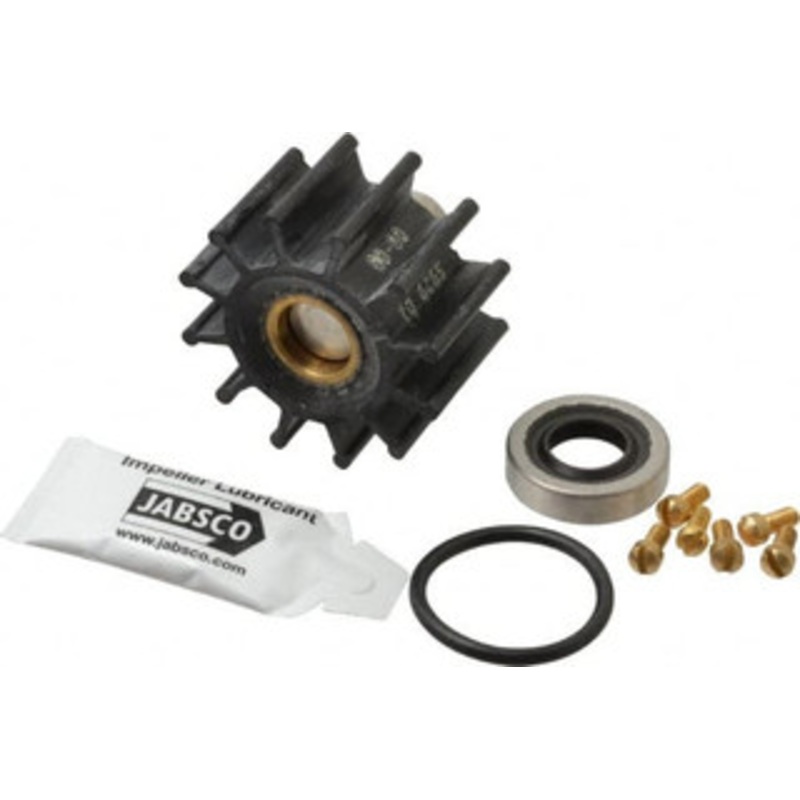 Jabsco Neoprene Impeller Kit Repair Part Contains Impeller, Seal, Gasket, For Use with Jabsco Model 11810-0003 Flexible Impeller Pump Motors 90105-0001 - 07446768