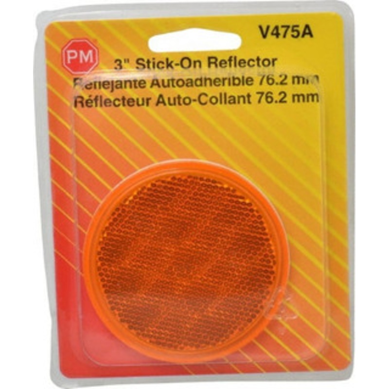 Peterson Manufacturing 3 Diam, Amber Lens & Reflector Plastic V475A - 06884993